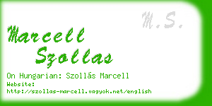marcell szollas business card