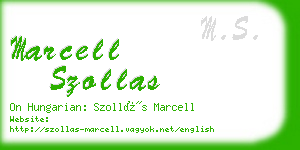 marcell szollas business card